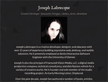 Tablet Screenshot of josephlabrecque.com